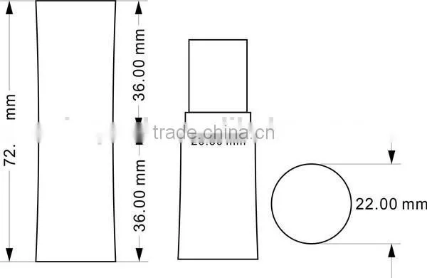 wholesale manufacturer empty cosmetic black lighted lipstick tube