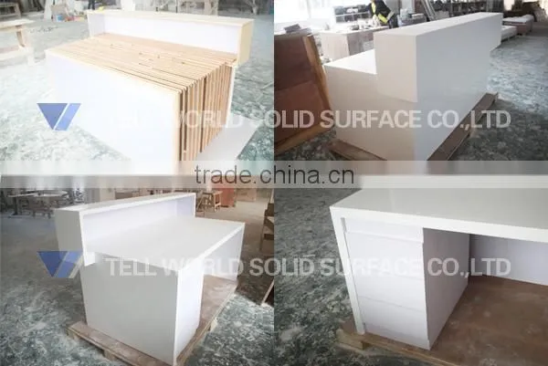 3d hotel interior design front desk reception counter