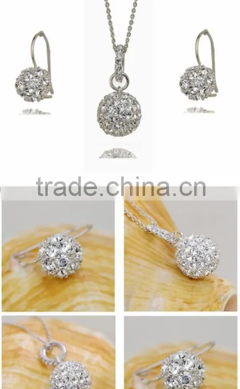 220651b fashion jewelry noble jewelry wedding diamond necklace set