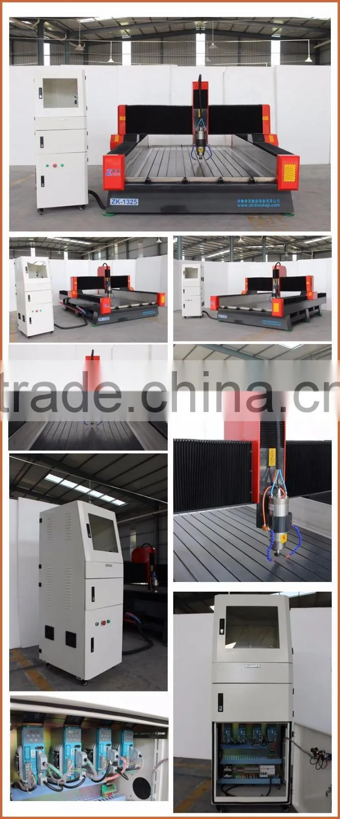 High Speed CNC Router Stone Marble Engraving Machine 1300*2500mm With PCI NCStudio Control System ZK-1325