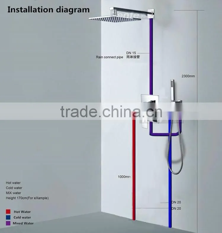 FS-1332 top sell high quality bathroom rain shower set bath shower set