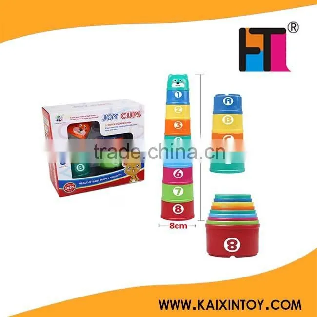 Brain training toy pile up game with folding cup&music