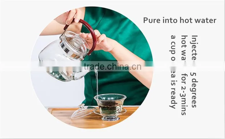 Organic Green Tea packed with tins