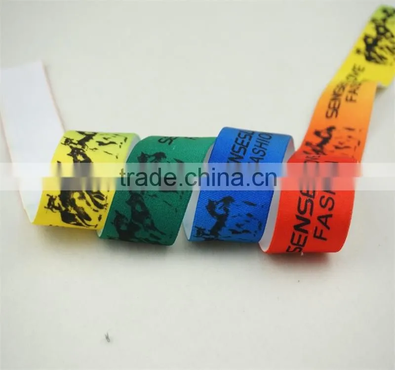 China Manufacture Color Printed Elastic Band For Garment Accessory webbing