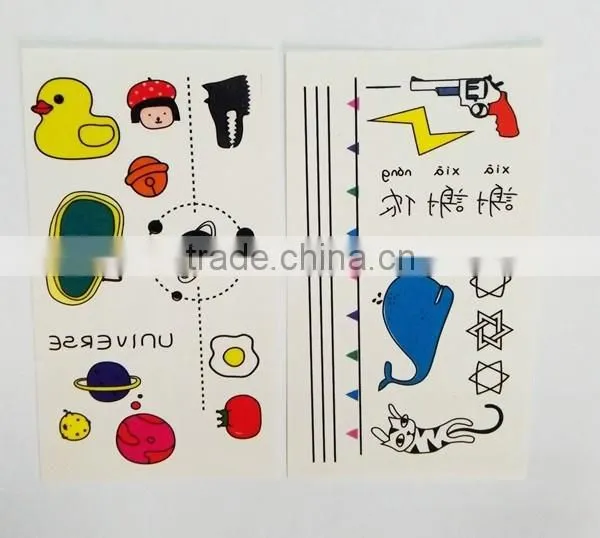 custom small cute cartoon temporary tattoo holiday waterproof tattoo sticker