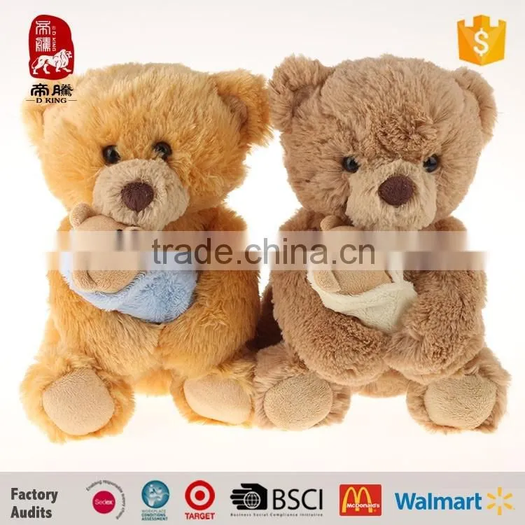 Supplier new design plush toys mother and son bear