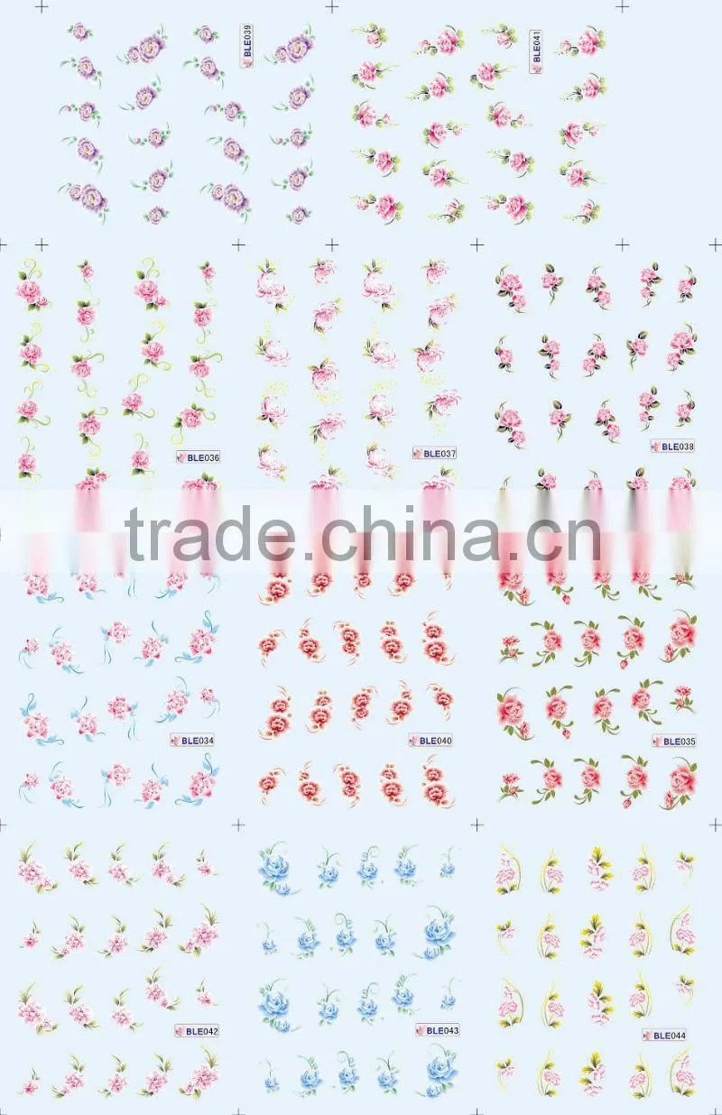 BLE Series french design water transfer nail art sticker & decals
