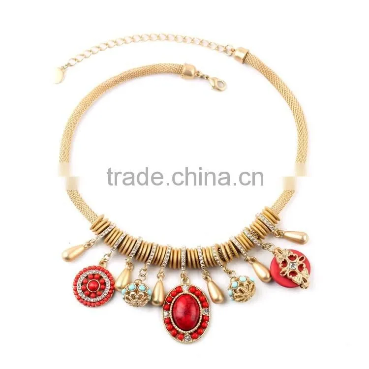 OEM/ODM Factory Direct Sale Big Blue Stone Pendant Necklace Skule Pendant Necklace
