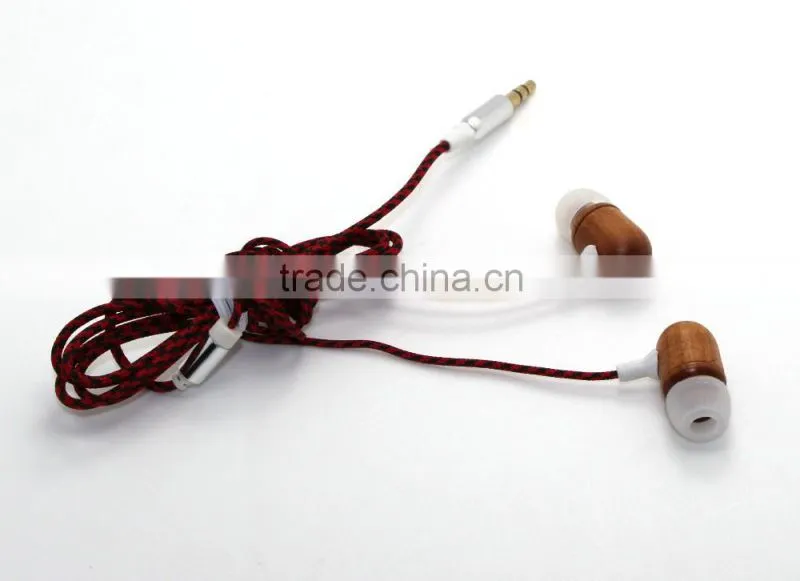New Excellent wired wooden earphone custom earphones in bulk