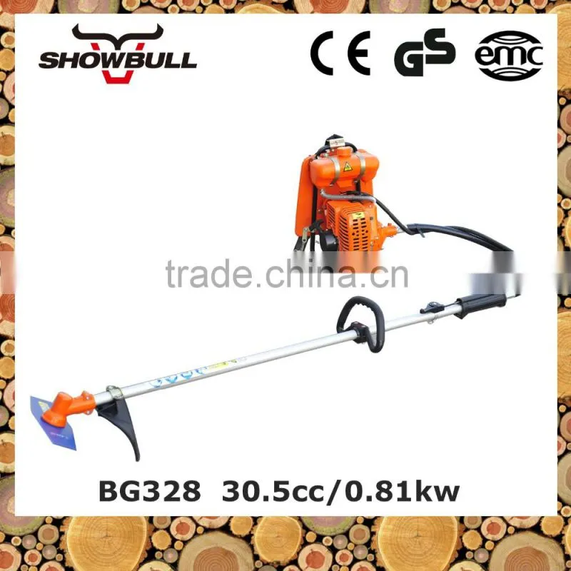 Professional 2-stroke gas brush cutter grass cutter trimmer with 2T,3T,8T,40T blade