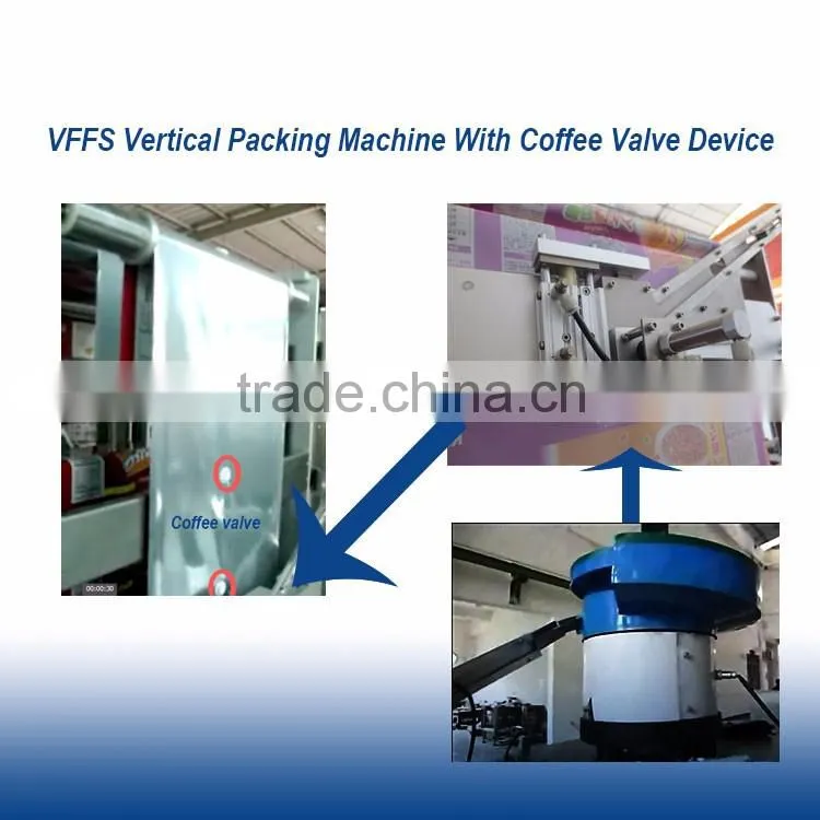 TOPY-VP500/600 coffee beans and powder automatic packing machine with coffee valve applicator