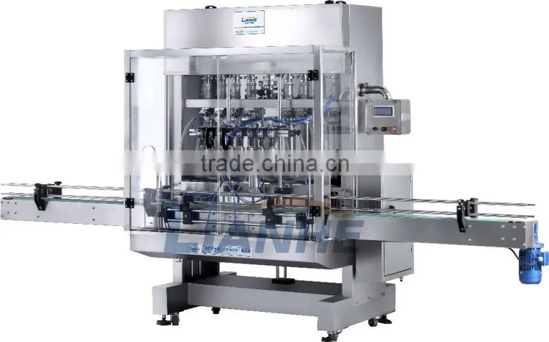 automatic linear liquid filling machine/ servo motor control piston piston filling machine