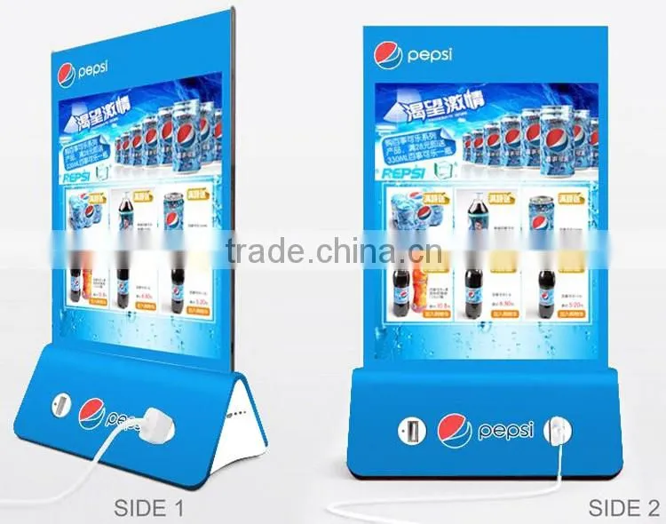 2016 Advertising Portable Power Bank 20000Mah,Mobile Power Bank 10000Mah,Menu Holder Restaurant Power Bank Charger