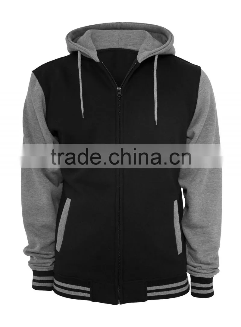 Mens Cotton Blue Plain Custom Bomber Jacket Wholesale