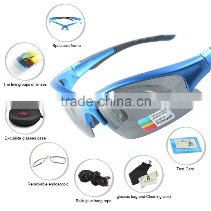 OEM Optical Inserts Cycling Glasses 5 Lens Prescription Sport Glasses Interchangeable Sunglasses For Outdoor Sport