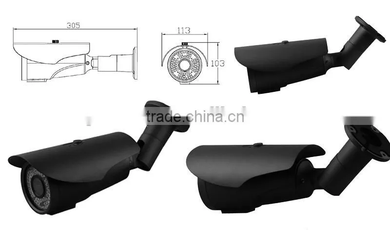 Low illumination 1.4MP/960P/960H AHD CCTV camera with auto zoom lens