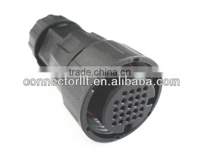 24 poles M25 cable to cable waterproof connector for signal transmission