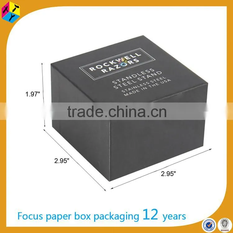 plain cosmetic product black custom box printing