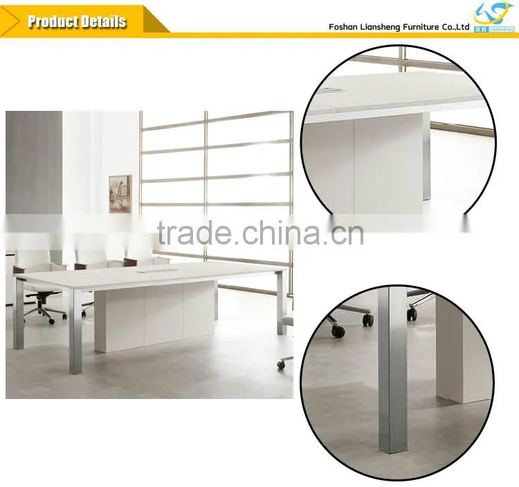 2016 hot selling Pratical board with melamine conference /meeting table legs 8 people