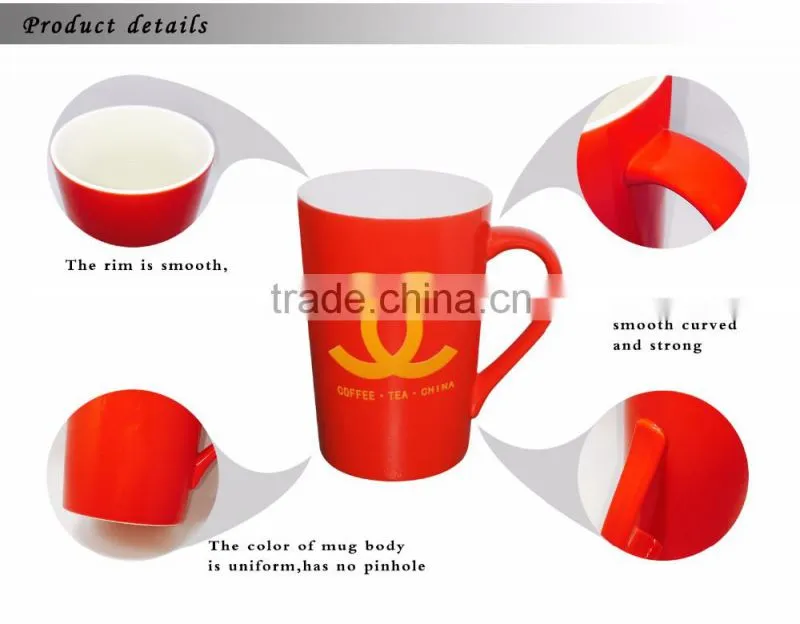 Wholesale multiple colors custom logo ceramic mugs