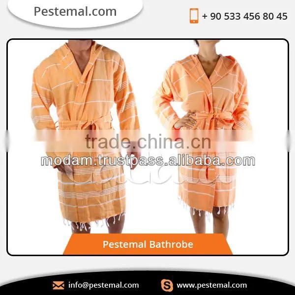Genuine Manufacturer Supplying Best Quality Pestemal Beach Cotton Bathrobe for Bulk Purchase