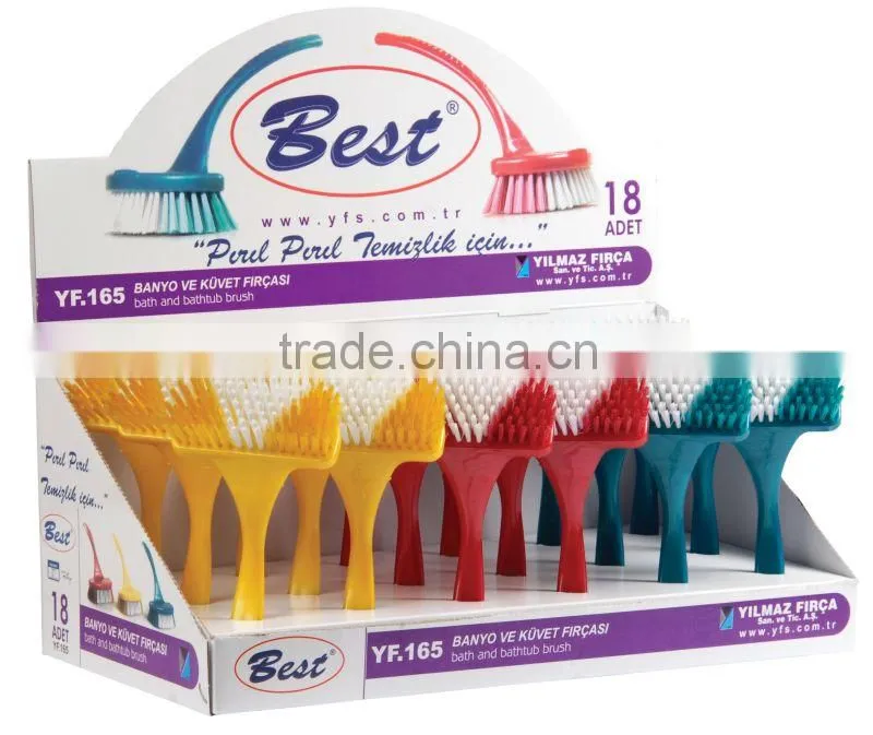 Plastic Scrub Washing Brush with display box