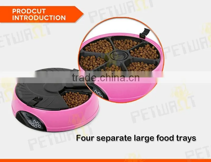 battery operated 6 meals automatic cat food feeders dry and wet food auto cat feeder