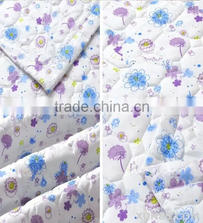 2015 Custom printed new designs 100% plain indian silk bed sheets quilted bedspreads for middle east