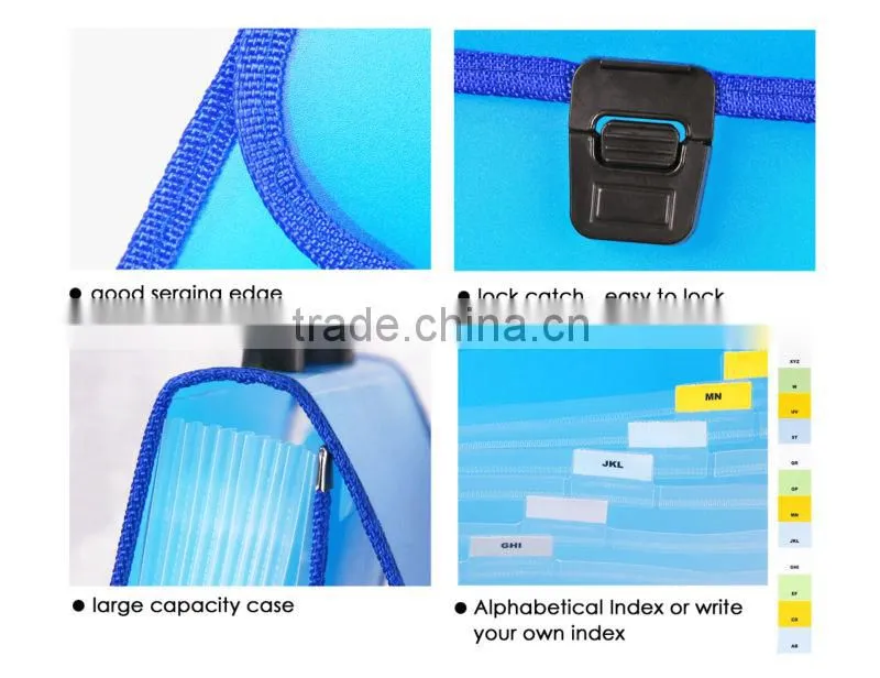 A4 13 Layers Transparent Color Expanding Pocket