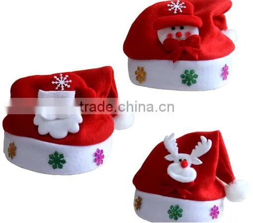 wholesale christmas decorations Woven snowman christmas hat