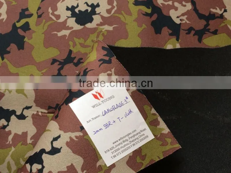 Neoprene SBR fabric bonded with polyester for shoes
