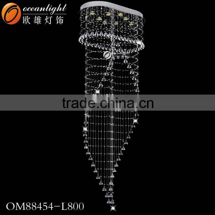 Sprial Cross Crystal Strings Modern Hanging Chandelier Crystal Chandelier OM88586-450W