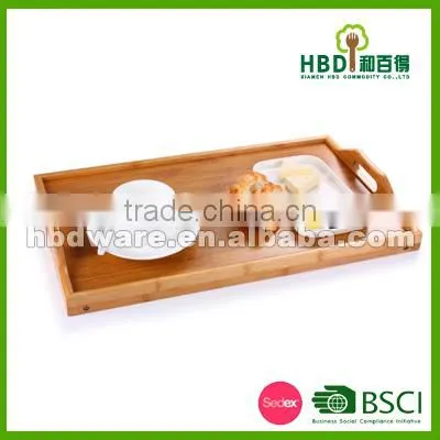 High quality Bamboo wood Bed Tray, bamboo serving tray, bamboo tray with foldable legs