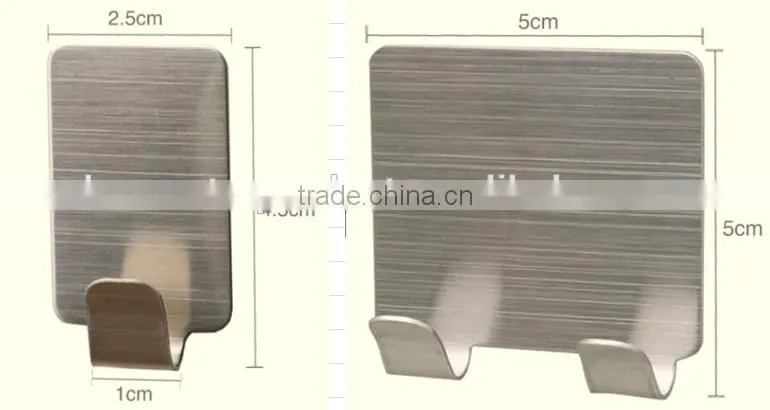 fashional stainless steel adhesive picture rail hooks and steel sticker hook