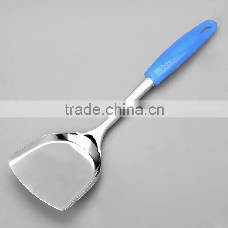 Hot sale stainless steel solid turner for kitchen utensils