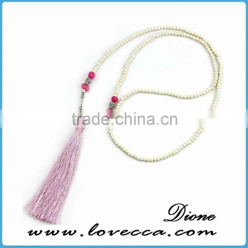 2016 Fashion women tassel necklace Tiger eye beads elegant pendant necklace with tassel pendant