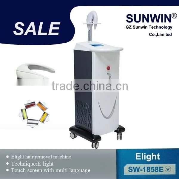 3 year warranty CE approved professional shr hair remove with double handle OPT