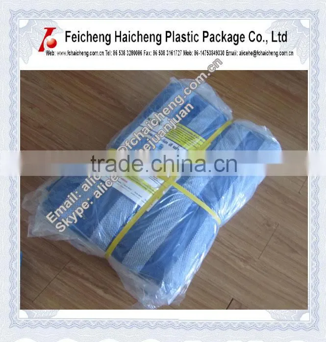 strong, durable and economical blue& white stripes pe/hdpe tarps/ tarpaulin woven fabric sheet