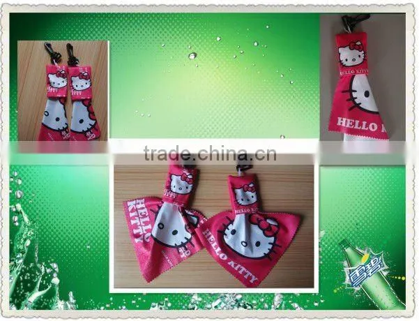 pop eyes microfiber key chain with logo printed