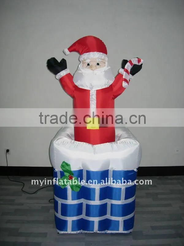 inflatable outdoor santa in polar bear
