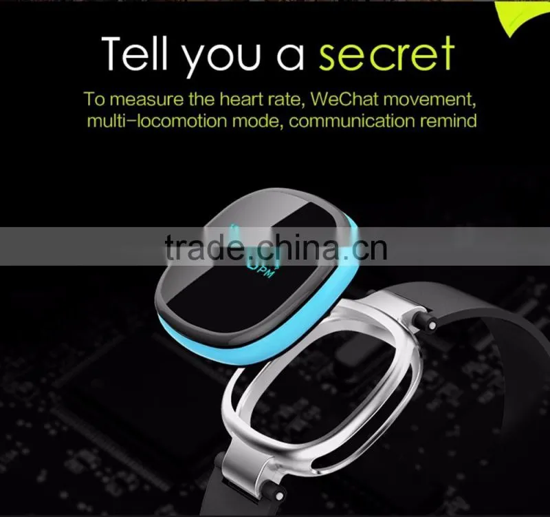 sport Waterproof Smart Wristband E08 Smart band Heart rate monitor Mp3 player Fitness Bracelet for OS Android