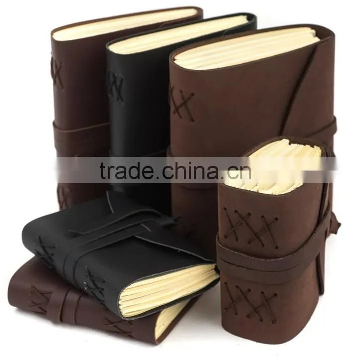Wholesale Handmade Genuine Leather Journal Diary with Strap Clasp