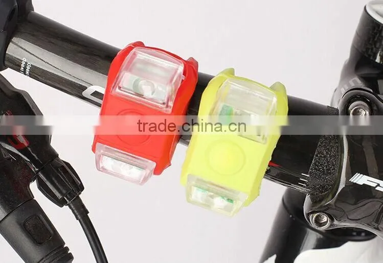 Colorful silicone led bike tail light Flexible Instal on bike as bike rear light