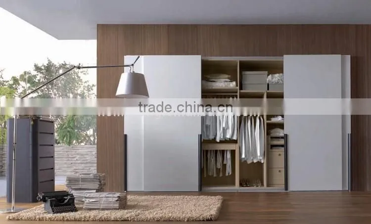 Bedroom Wardrobes Wooden 3 Doors Closet Sliding Solid Wood Wardrobe