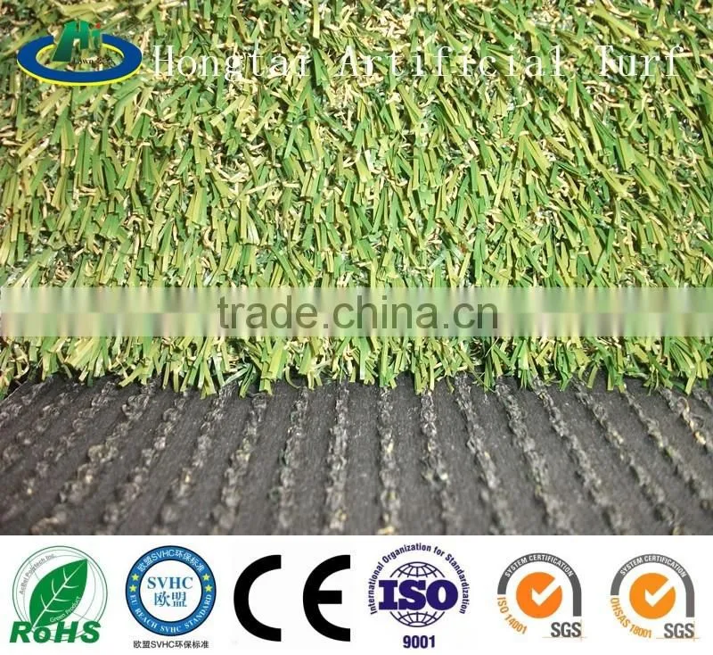 25mm height turf grass for gardens with 4 tones