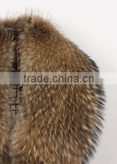 lady's soft raccoon fur collar RC15