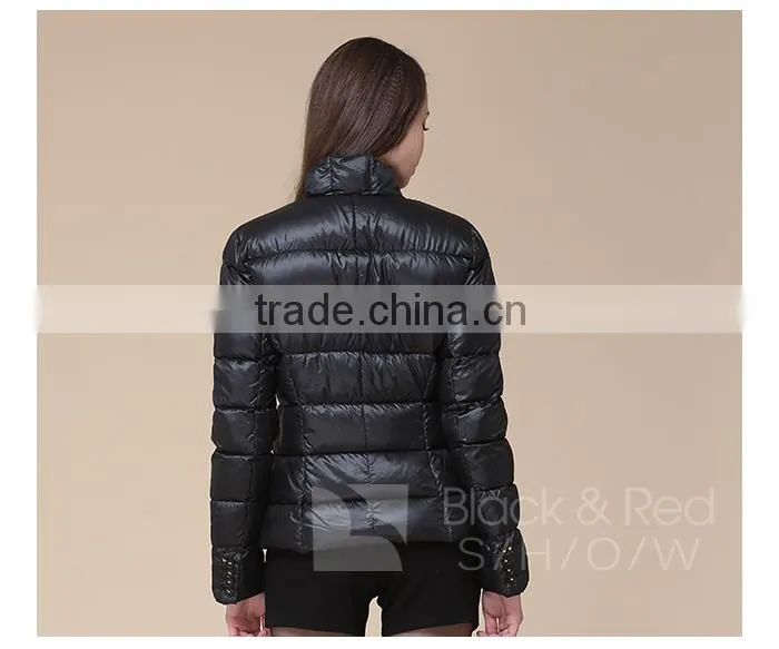 Women outdoor brand super warm lightweight foldable winter down jacket