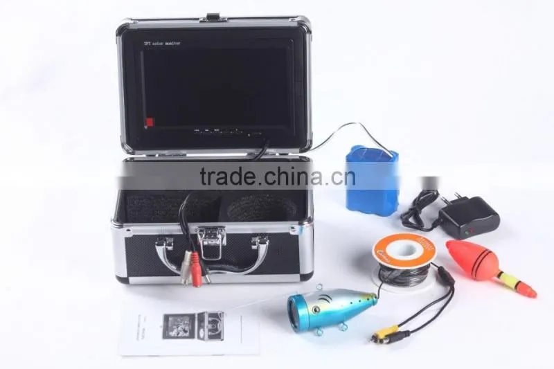 7'' TFT LCD underwater fishing camera 50m cable 1/4 SONY CCD 24 pcs LED lights remote control night vision