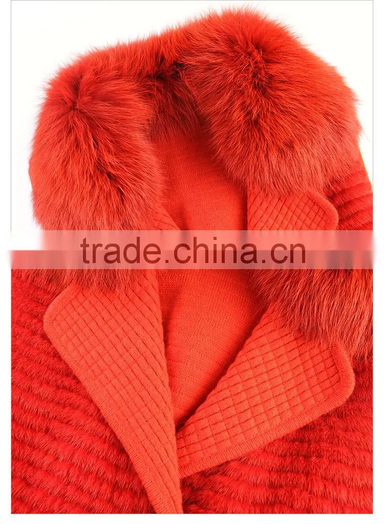 Hot sale knitting mink fur Vests & Waistcoats for women