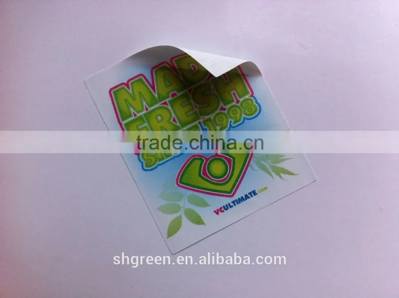 Waterproof gum paper sticker for coffee